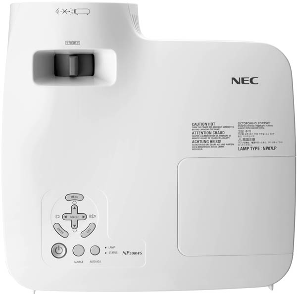 NEC np500ws topview